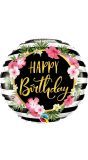 Tropische Bloemen Verjaardag Folieballon