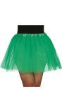 Tutu met Glitters Donkergroen 40cm Dames