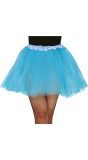 Tutu met Glitters Lichtblauw 40cm Dames