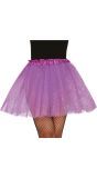 Tutu met Glitters Paars 40cm Dames