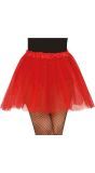 Tutu met Glitters Rood 40cm Dames