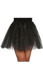 Tutu met Glitters Zwart 40cm Dames