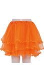 Tutu met Ruches Oranje 30cm Meisjes