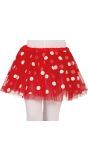 Tutu Rood met Witte Stippen 30cm Meisjes
