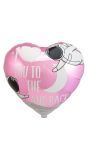 Valentijnsdag Hartvorm Love You Folieballon