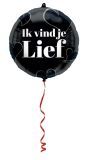 Valentijnsdag Ik Vind Je Lief Zwarte Folieballon