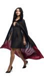 Vampier Cape Fade Zwart Rood