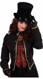 Vampier Jas Dames Zwart Rood Halloween