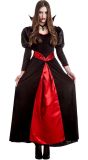 Vampier Jurk Dames Halloween Zwart Rood
