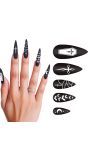 Vampier Nagels Zwartwit