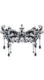 Venetiaans Carnaval Gezicht Jewel Stickers Zwart