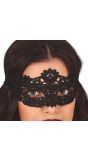 Venetiaans Half Oogmasker Zwart