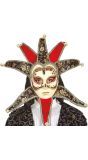 Venetiaans Masker Rood Beige Dames