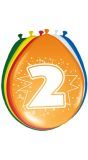 Verjaardag 2 Jaar Ballonnen 8 Stuks