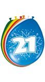 Verjaardag 21 Jaar Ballonnen 8 Stuks