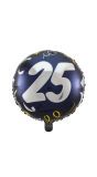 Verjaardag 25 Feestelijk Folieballon Blauw