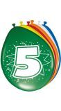 Verjaardag 5 Jaar Ballonnen 8 Stuks