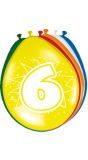 Verjaardag 6 Jaar Ballonnen 8 Stuks