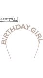Verjaardag Diadeem 'Birthday girl' Roségoud Dames