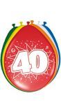 Verjaardag Jublieum 40 Jaar Ballonnen 8 Stuks