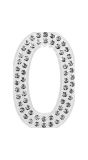 Verjaardag Taarttopper Diamant Cijfer 0 Zilver