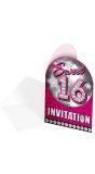 Verjaardag Uitnodigingskaarten Sweet Sixteen