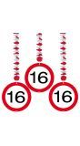 Verkeersbord 16 Jaar Hangende Versiering