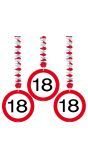 Verkeersbord 18 Jaar Hangende Versiering