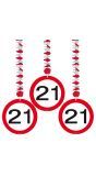 Verkeersbord 21 Jaar Hangende Versiering