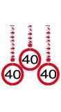 Verkeersbord 40 Jaar Hangende Versiering