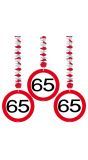 Verkeersbord 65 Jaar Hangende Versiering