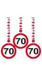 Verkeersbord 70 Jaar Hangende Versiering