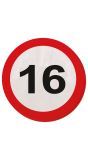 Verkeersbord Verjaardag 16 Jaar Servetten 20 Stuks