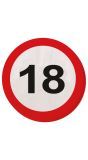 Verkeersbord Verjaardag 18 Jaar Servetten 20 Stuks