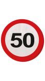 Verkeersbord Verjaardag 50 Jaar Servetten 20 Stuks