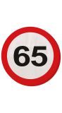 Verkeersbord Verjaardag 65 Jaar Servetten 20 Stuks