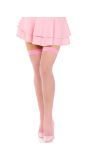 Verleidelijke Roze Nylon Visnet Kousen Tot Boven De Knie