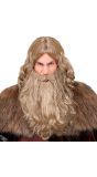 Viking Pruik Blond Baard Snor Heren