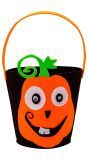 Vilten Pompoen Trick Or Treat Emmer Zwart