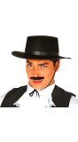 Vilten Zwarte Flamenco Zorro Hoed
