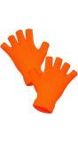 Vingerloze Handschoenen Neon Oranje Dames Heren