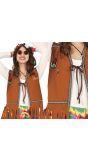 Vintage Hippie Vest Bruin Dames