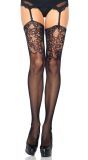 Visnet Kousen met Luxe Kanten Band