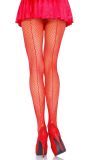 Visnet Panty met Elegante Naad Rood