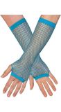 Visnet Vingerloze Handschoenen Neonblauw
