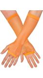 Visnet Vingerloze Handschoenen Neonoranje