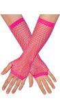 Visnet Vingerloze Handschoenen Neonroze