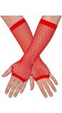 Visnet Vingerloze Handschoenen Rood