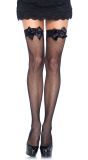 Visnetkousen Zwart met Strik
