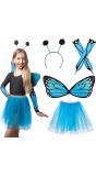 Vlinder Verkleedset Kind Blauw